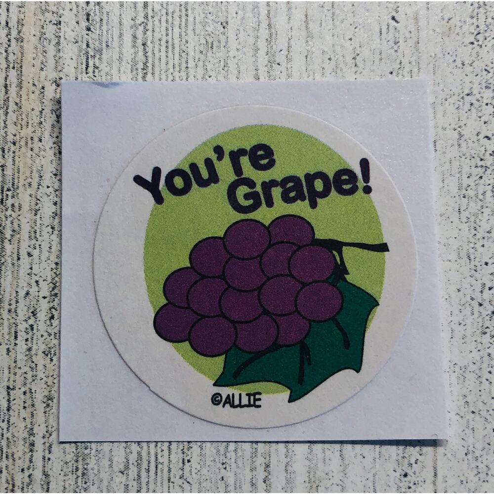Scratch & sniff happy Allie scented Sticker Matte Single You're Grape